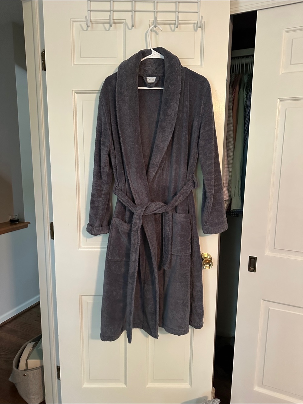Parachute Plush Hooded Robe in Charcoal